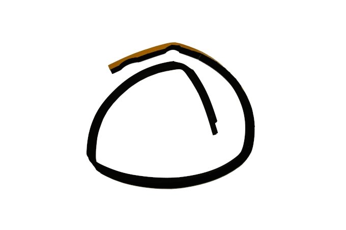 Uszczelka nadstawki ramki szyby tył dolna prawa (Hard Top) Defender 110 od 2001 (VIN:1A615250) / Defender 110 od 2007