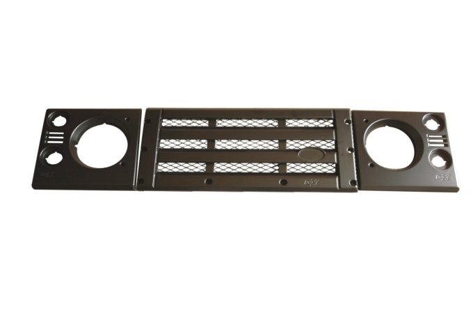 Komplet maskownic chłodnica + reflektory Defender (czarna)