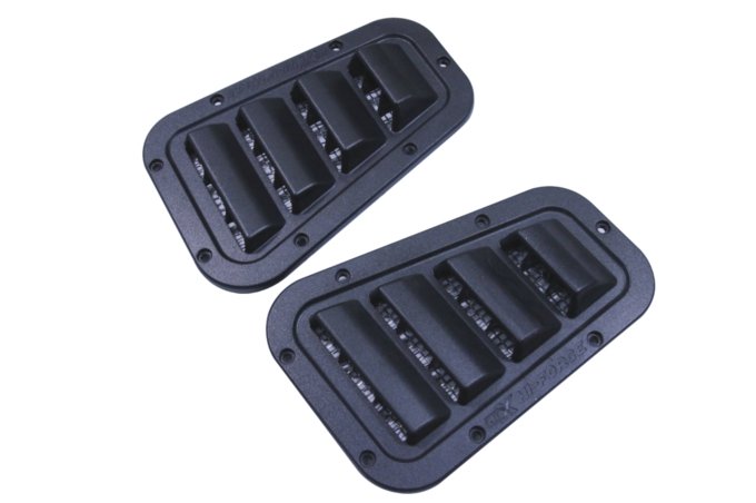 Kratka wlotu powietrza błotnik przód góra Defender (para) Satin Black