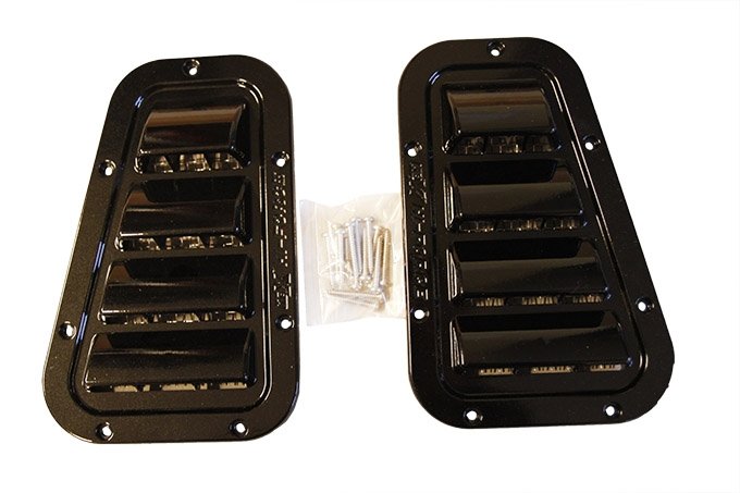 Kratka wlotu powietrza błotnik przód góra Defender (para) Java Black