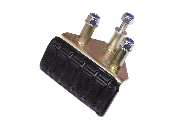 Podstawa z nakładką gumową spocznika lewej nogi Defender TD5 do przeróbki na skrzynię automatyczną / Discovery LHD automat od 95 (VIN:MA081992)