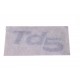 Naklejka "TD5" drzwi tył (piąte) Discovery II (srebrna)