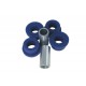 Silenblok wahacza centralnego Defender / Defender od 2007 do 2009 (VIN: 9A768936) / Discovery / RR (komplet na auto) Polybush (niebieskie)