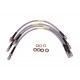 Przewody hamulcowe w oplocie metalowym Defender 90/110/130 od 99 do 2004 kpl. na auto (50mm dłuższe) z ABS Terrafirma