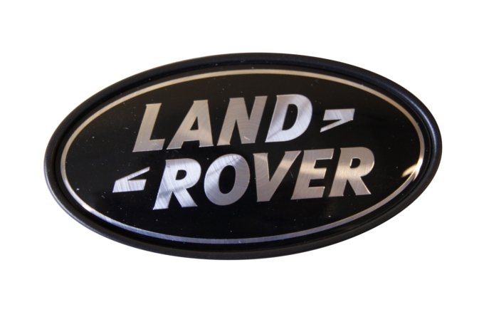 Logo "Land Rover" klapy tył RR L322 / RR Sport / RR Evoque (czarno - srebrne)