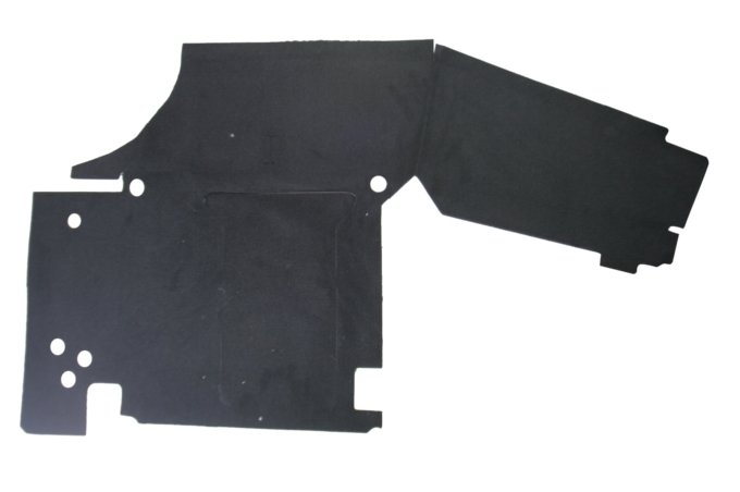 Dywanik welurowy przód podstawy fotela prawy Defender TD5 od 2003 (VIN 3A647097) Ebony Black