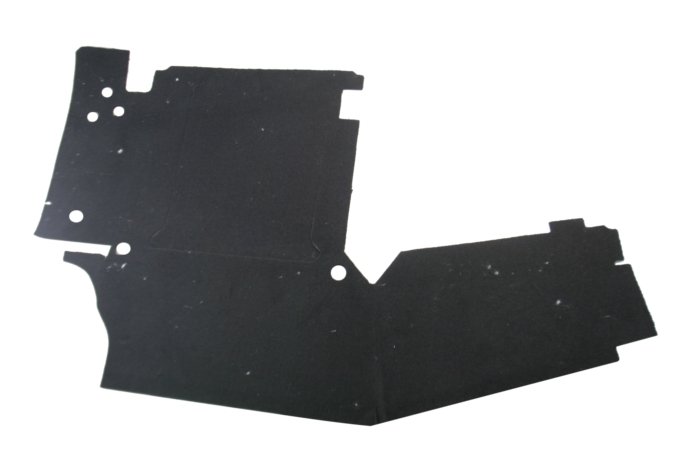 Dywanik welurowy przód podstawy fotela lewy Defender TD5 od 2003 (VIN 3A647097) Ebony Black