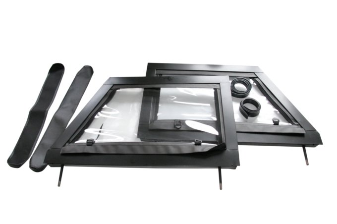 Nadstawka drzwi przód LR SII/III (rolowana plastikowa szyba) Exmoor Trim (para)