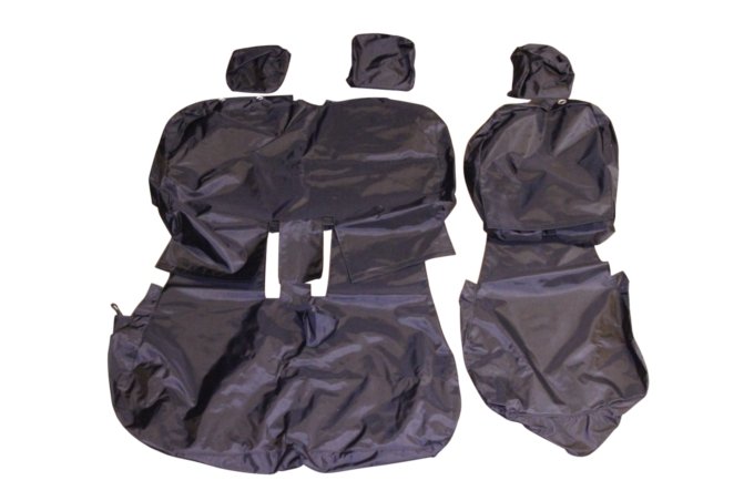 Pokrowce siedzeń tył Defender od 2007 (3 siedzenia) czarne