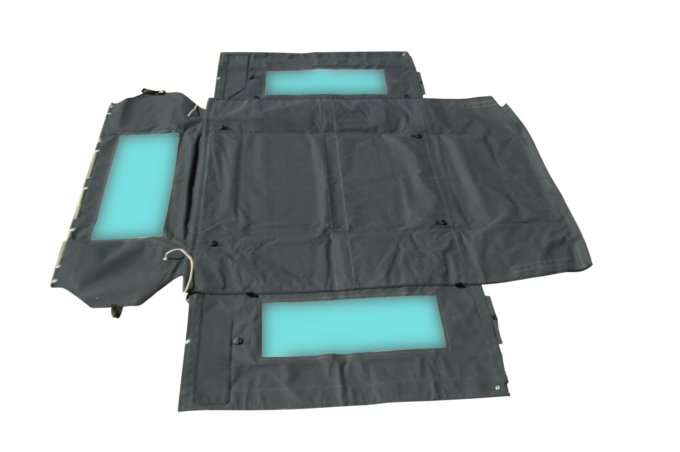 Plandeka Defender 90 czarna z oknami (Exmoor Trim)