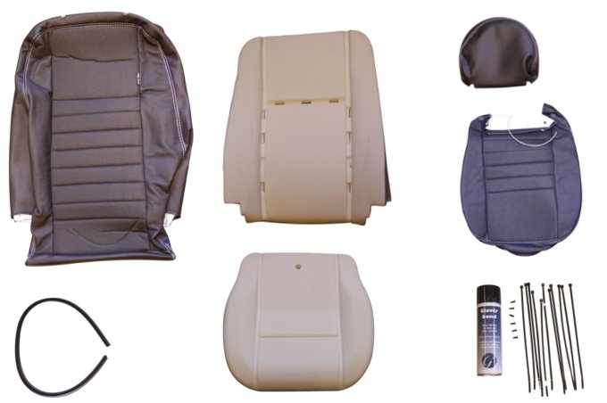 Zestaw naprawczy fotela przód (pianka + poszycie) Defender od 2007 (XS Black Rack)