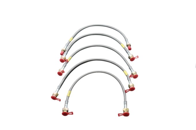 Przewody hamulcowe w oplocie metalowym Discovery od 92 do 94 kpl. na auto (40mm dłuższe)