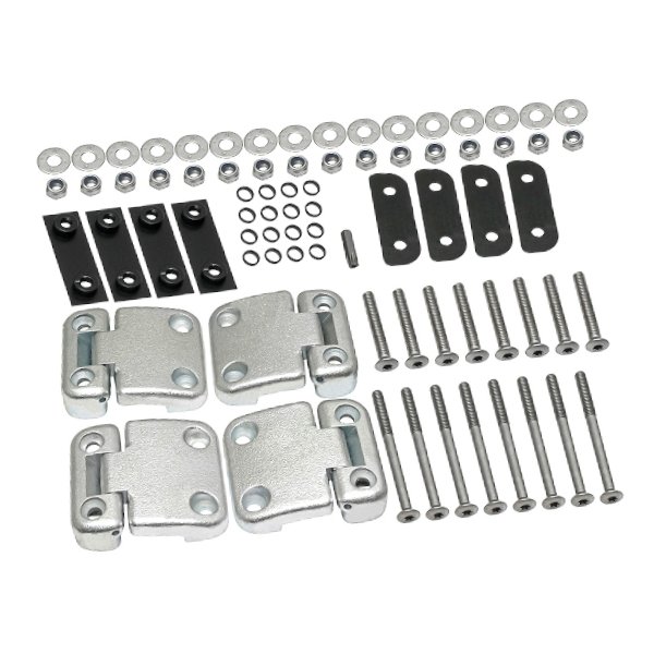 Zestaw zawiasów drzwi tył Defender / Defender od 2007 śruby ze stali nierdzewnej