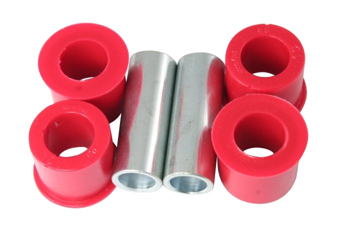 Silenblok wahacza tył przy moście Defender / Discovery / RR (komplet na auto) Polybush (czerwone)