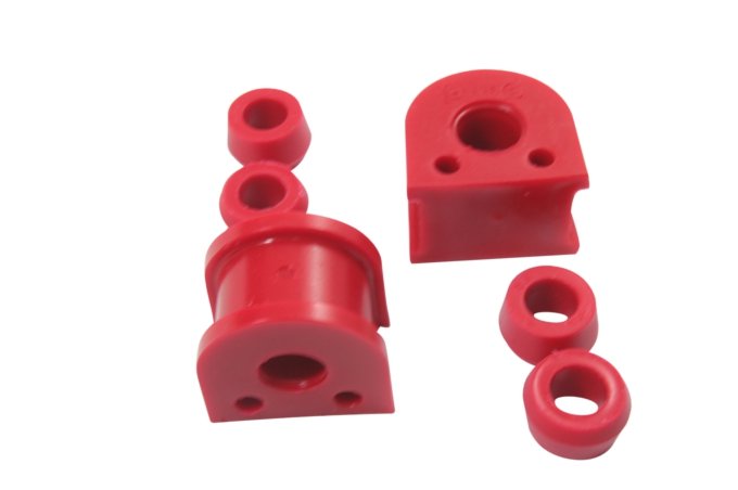 Komplet gum zamocowania stabilizatora mostu przód Defender / Discovery / RR (Polybush)