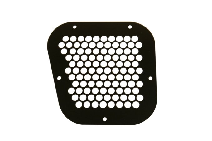 Kratka wlotu powietrza błotnik przód prawy bok Defender (stal nierdzewna malowana proszkowo) czarna