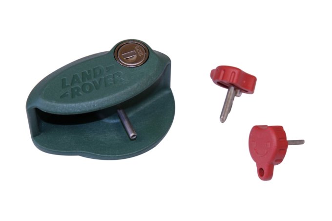 Zamek zabezpieczenia haka holowniczego (z kluczykami) Discovery 3 od 2009 (VIN:9A505992) / RR Sport od 2009 (VIN:9A204236) / Discovery 4 / RR Sport od 2010