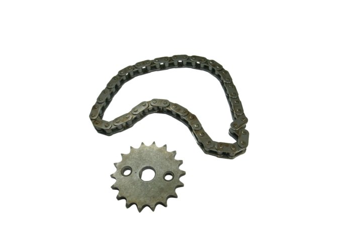 Łańcuch napędu pompy olejowej z kołem zębatym silnika TD5