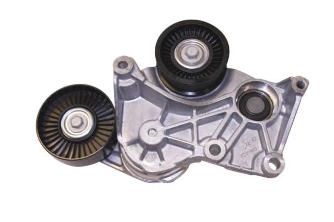 Wspornik z napinaczem i rolką paska (secondary) benzyna 3,0 SC V6 / 5,0 SC V8 Discovery 4 do 2016 (VIN:GA808634) / RR L322 / RR L405 do 2014 (VIN:GA275600) / RR Sport / RR Sport od 2014 do 2016 (do paska 1444 mm)