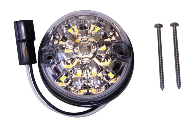 Kierunkowskaz Defender od 2003 przód (biały klosz) ledowy