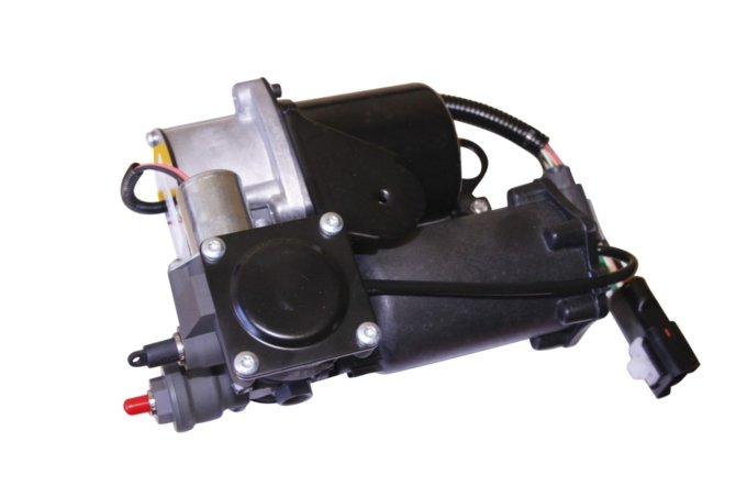 Kompresor zawieszenia (Hitachi - stary typ) Discovery 3 / Discovery 4 do 2012 (VIN: CA639077) / RR Sport / RR Sport do 2013 (VIN: DA768699) (wraz z kompresorem należy wymienić przekaźnik YWB500220)