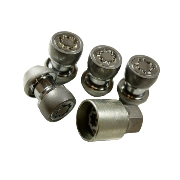 Komplet śrub zabezpieczających koła Discovery Sport do 2018 (VIN:JH767304) / Freelander 2 / RR Evoque do 2018 (VIN:JH313588) / RR Velar do 2019 (VIN:KA782284) (felgi aluminiowe)