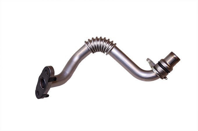 Rurka powrotu oleju z turbiny 3,0 V6 diesel (od numeru silnika ELD11 050613 0753185) Discovery 4 / Discovery 5 / RR L405 / RR Sport / RR Sport od 2014 / RR Velar (dla silników wcześniejszych część zestawu modyfikującego wraz z zaślepką LR044555)