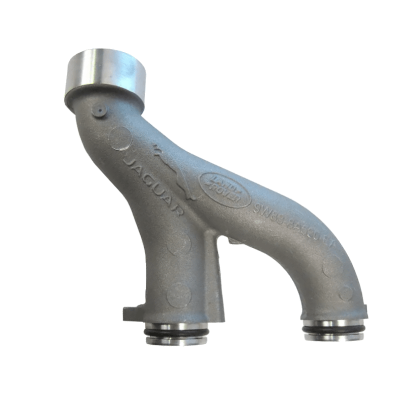 Rura układu chłodzenia do bloku silnika (aluminiowa) benzyna 3,0 SC V6 / 5,0 SC V8 Defender 2 / Discovery 4 / Discovery 5 / RR L322 / RR Sport  / RR L405 / RR Sport od 2014 / RR Velar