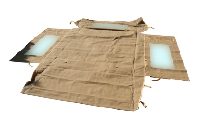 Plandeka Defender 90 piaskowa z oknami (Exmoor Trim)