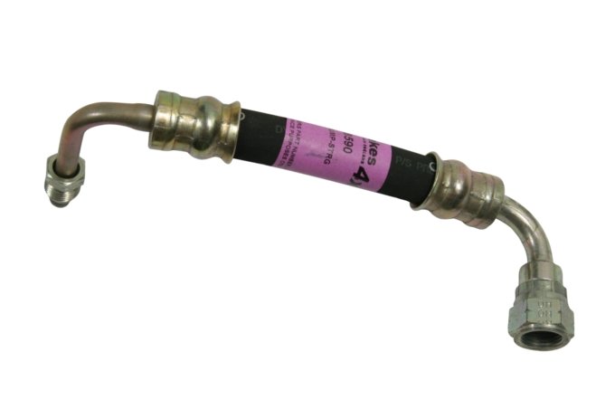 Przewód olejowy od pompy serwo do przekładni kierowniczej RR V8 (zawieszenie pneumatyczne) przy przekładni