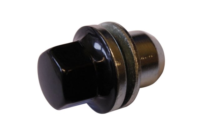 Nakrętka felgi aluminiowej Defender 2 / Discovery 3 / Discovery 4 / Discovery 5 / RR L322 od 2006 (VIN:6A000001) / RR L405 / RR Sport / RR Sport od 2014 (czarna nakładka)