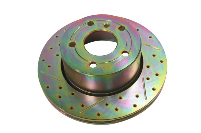 Tarcza hamulcowa przód Discovery II (wiercone i nacinane) Terrafirma