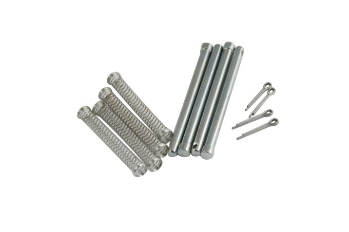 Bolce i sprężynki mocowania klocków hamulcowych przód tarcza wentylowana Defender / Discovery / RR