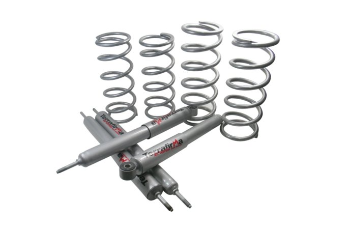 Zestaw zawieszenia Terrafirma Medium Load (+2") Defender 110/130 (amortyzatory + sprężyny)