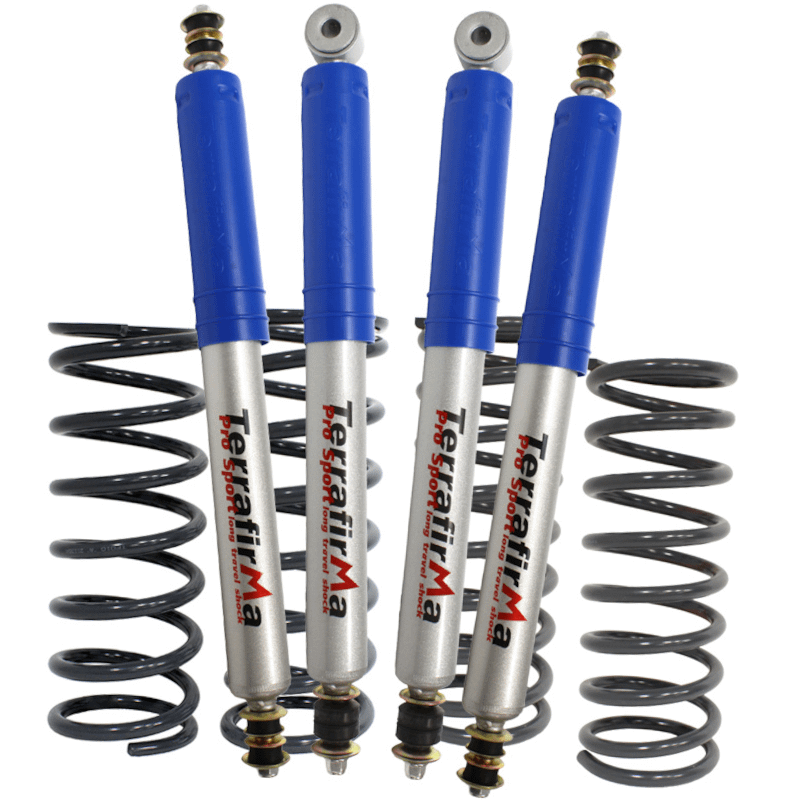 Zestaw zawieszenia Terrafirma Light Load - Pro Sport (+2") Defender 110/130 (amortyzatory + sprężyny / wymaga dyslokatorów)