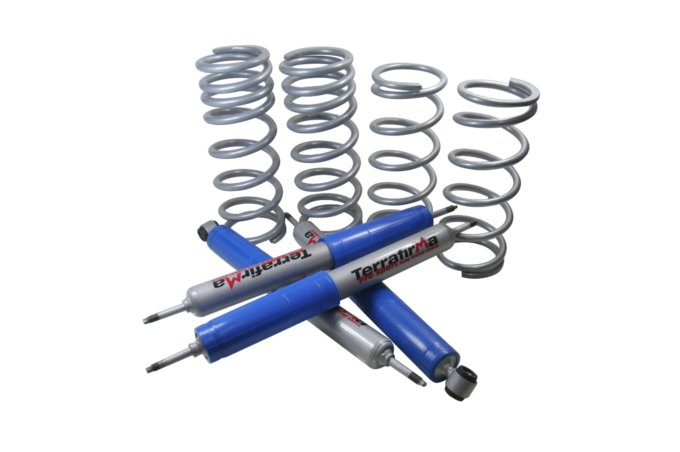 Zestaw zawieszenia Terrafirma Medium Load - Pro Sport (+2") Defender 90 / Discovery / RR (amortyzatory + sprężyny)