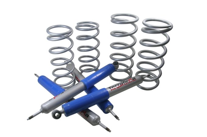 Zestaw zawieszenia Terrafirma Medium Load - Pro Sport (+2") Defender 110/130 (amortyzatory + sprężyny)