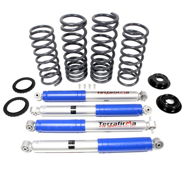 Zestaw do konwersji sprężyn zawieszenia Discovery II (+2") z amortyzatorami - Heavy Load (sprężyny + amortyzatory / wymaga dyslokatorów) Terrafirma