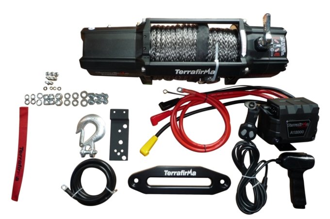 Wyciągarka Terrafirma A12000 12V ( uciąg 5,4 tony) z liną syntetyczną Terrafirma