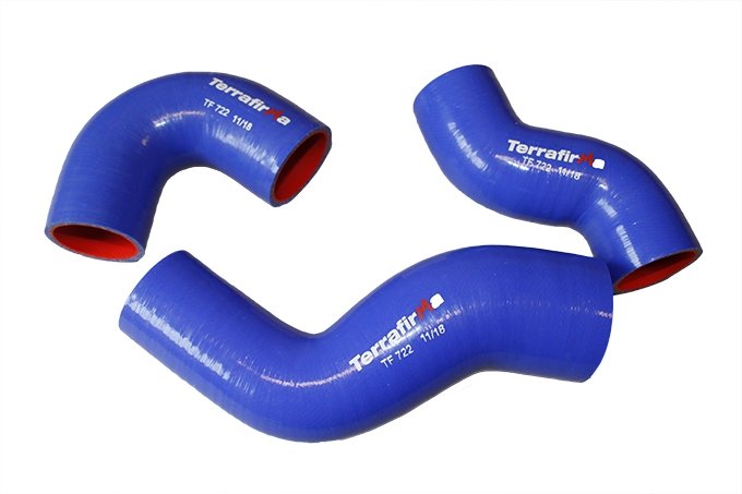 Komplet rur silikonowych turbo i intercooler Defender TD5 (niebieskie)