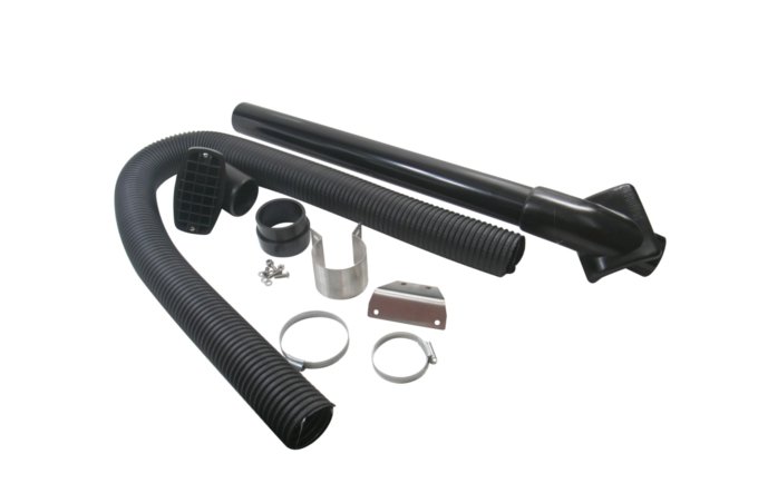 Snorkel kpl. Discovery nierdzewny lakierowany na czarno (Terrafirma)