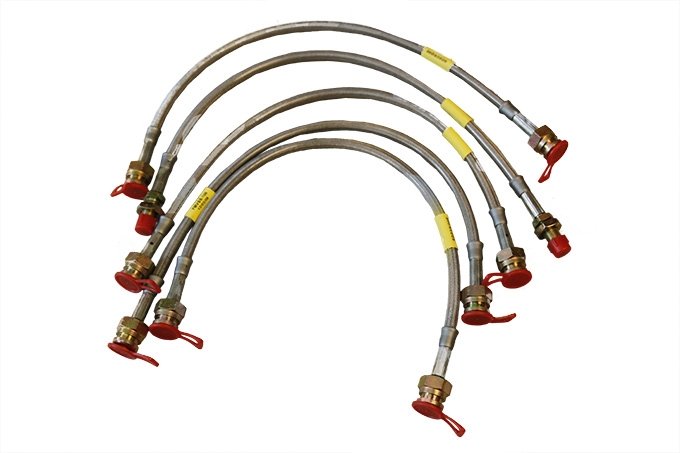 Przewody hamulcowe w oplocie metalowym Discovery od 92 do 94 kpl. na auto