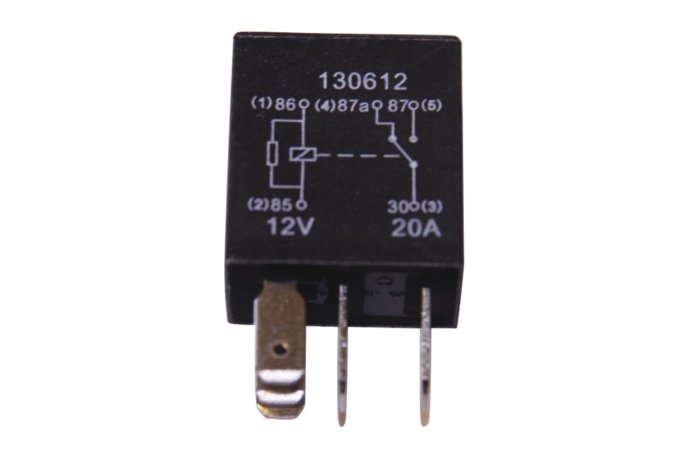 Przekaźnik czarny 20A Defender 2 / Discovery 3 / Discovery 4 / Discovery 5 / Discovery Sport / RR L322 od 2010 / RR L405 / RR Sport / RR Sport od 2014 / RR Evoque / RR Velar